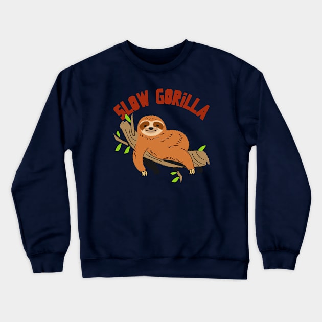 Slow Gorilla Crewneck Sweatshirt by nightDwight